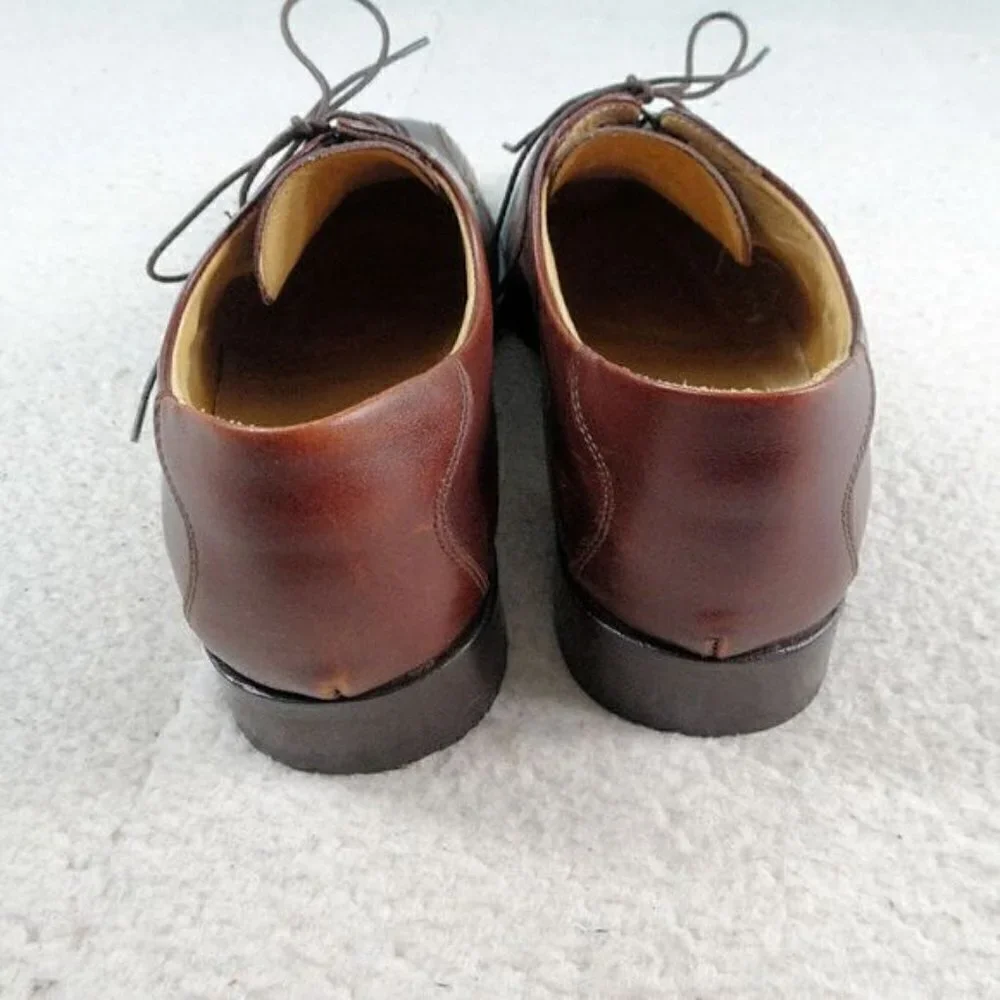 Pronto-Uomo Brown Leather Shoes 10.5M MadeIn Italy